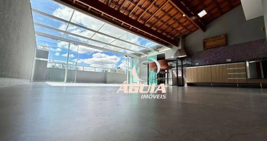 Cobertura com 3 dormitórios à venda, 70 m² por r$ 790.000,00 - vila valparaíso - santo andré/sp