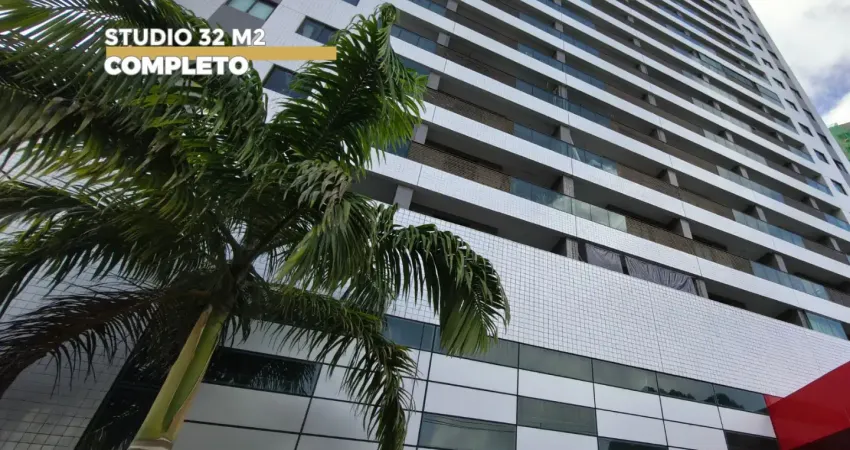 Studio Mobiliado com 1 Quarto | 32m² | Santo Amaro – Recife | Pronto para Morar | Localização Excelente