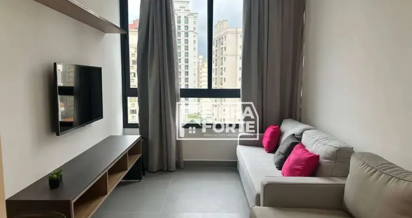 Apartamento com 1 dormitório para alugar em andar alto - Cambuí - Campinas/SP.