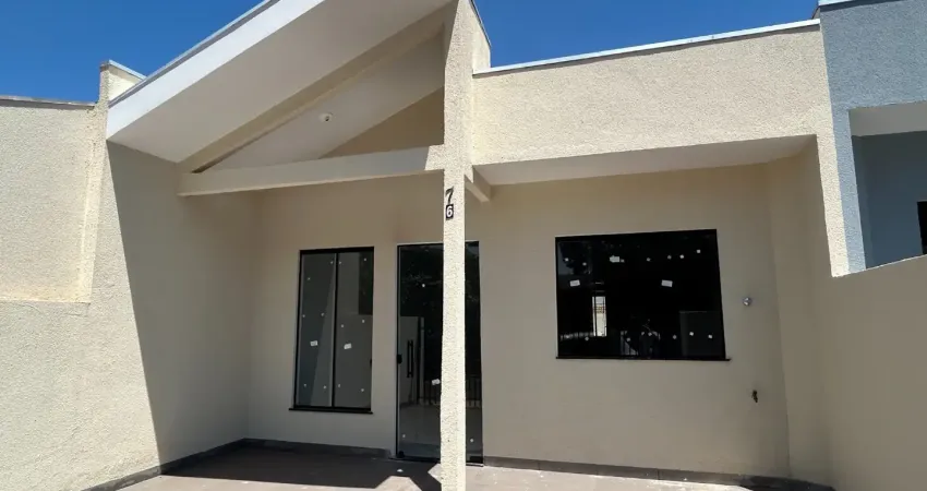 Casa nova de dois quartos sendo uma suíte no jardim canadá em paiçandu pr.