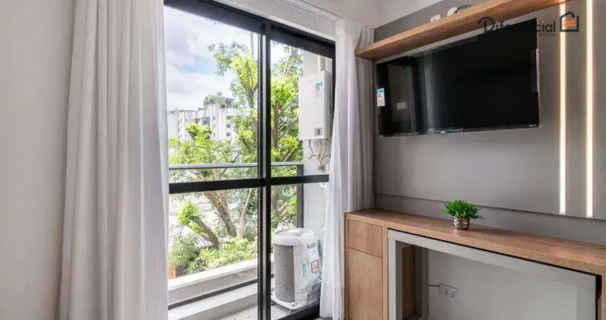 Apartamento com 1 dormitório para alugar, 28 m² por R$ 2.929,63/mês - Água Verde - Curitiba/PR