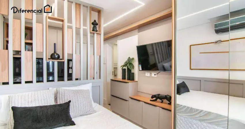 Studio com 1 dormitório para alugar, 20 m² por r$ 4.044,10/mês - batel - curitiba/pr