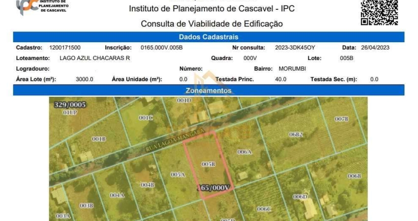 Chácara, Lago Azul, Cascavel - R$ 950 mil, Cod: 202