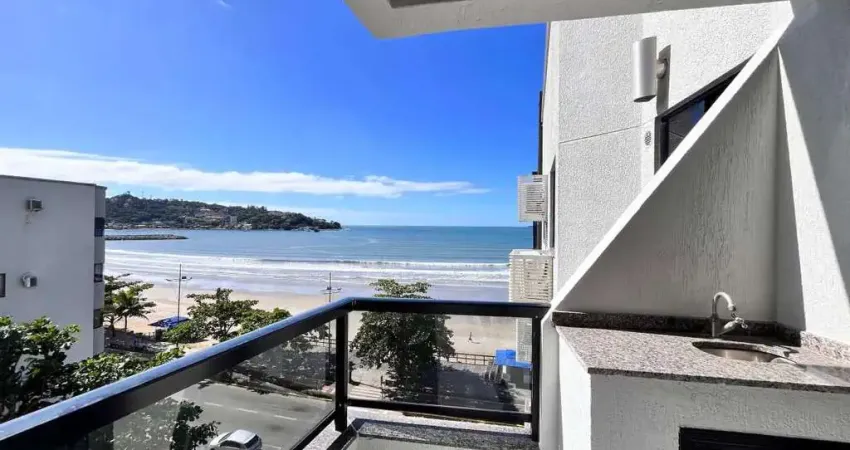 Apartamento frente mar com 2 dormitórios sendo 1 suíte + 1 vaga de  garagem vista panorâmica pagamento parcelado centro itapema