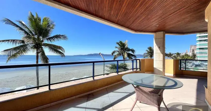 Apartamento quadra mar 4 dormitórios sendo 2 suítes + 3 vagas de garagem pé na areia em meia praia de itapema sc