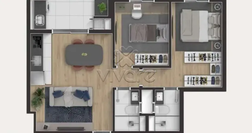 Apartamento com 2 quartos à venda na Rua Arthur Mohr, 326, Portão, Curitiba