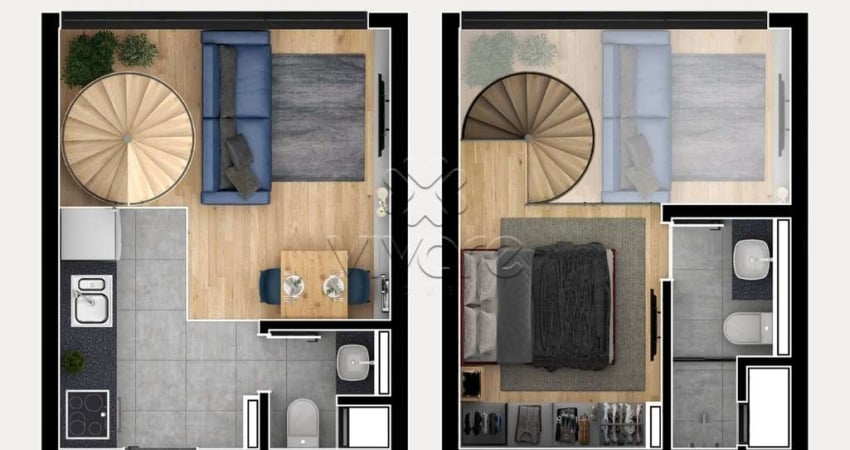 Loft com 1 quarto à venda na Rua José Cadilhe, 415, Água Verde, Curitiba