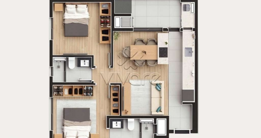 Apartamento com 2 quartos à venda na Rua Vitória, 337, Cabral, Curitiba