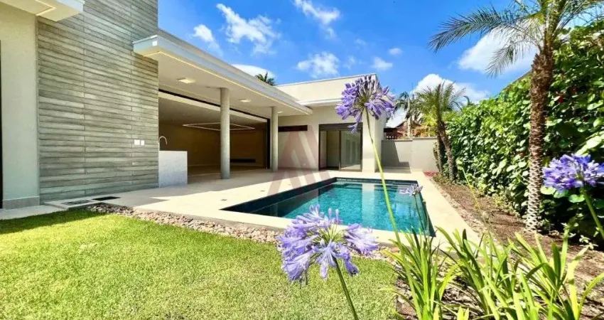 Casa totalmente terrea com arquitetura contemporanea, 4 suites, piscina sala e cozinha integrados no condominio marambaia, vinhedo/sp