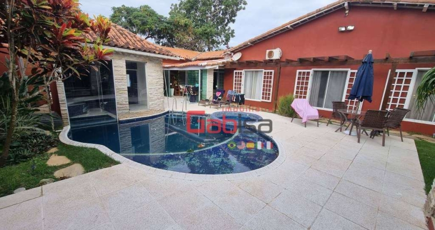 Casa com 4 dormitórios, 400 m² - venda por R$ 2.350.000,00 ou aluguel por R$ 9.120,00/mês - Praia do Siqueira - Cabo Frio/RJ