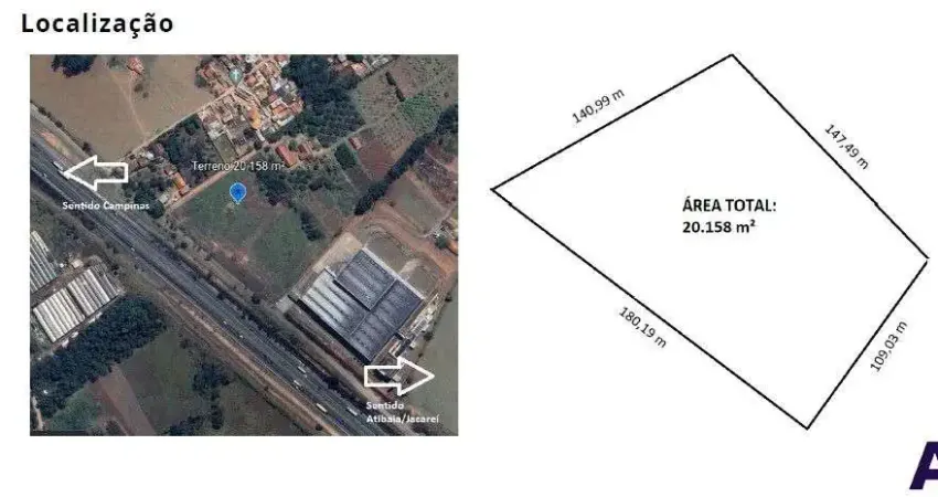 Terreno à venda, 20158 m² por r$ 4.900.000,00 - ponte alta - atibaia/sp