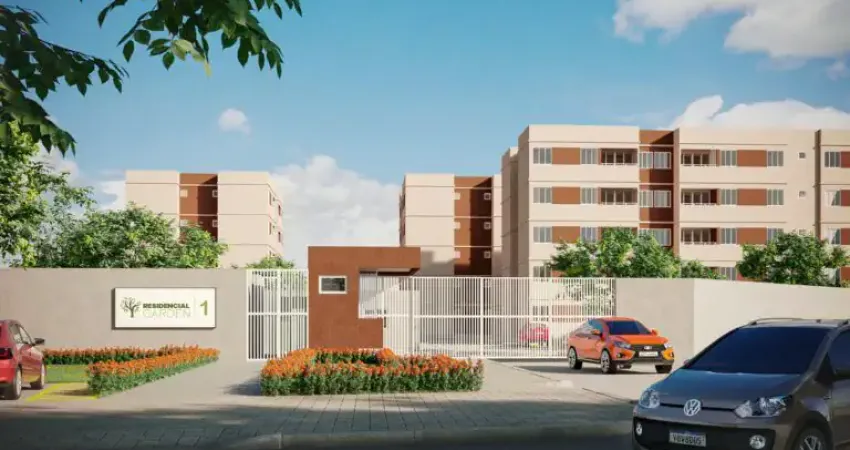 Apartamento com 2 quartos e varanda no bairro de Dois Carneiros, em Jaboatão dos Guararapes.