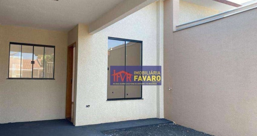 Casa geminada nova, com 3 dormitórios à venda, 80 m² por R$ 310.000 - Residencial Quadra Norte