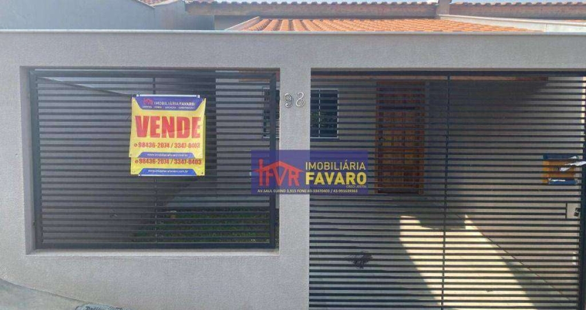 Casa geminada nova, com dois quartos,à venda, 76 m² por R$ 265.000 - Jardim Ilha do Mel - Zona Norte