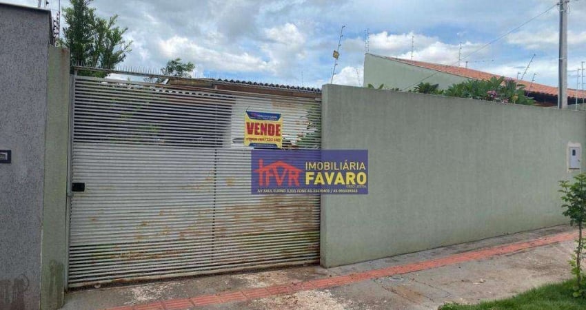 Jardim São Paulo 2, Casa com 124 metros de área construida, 250 metros de terreno, wc social, salão único sem divisão de comodos, garagem coberta.