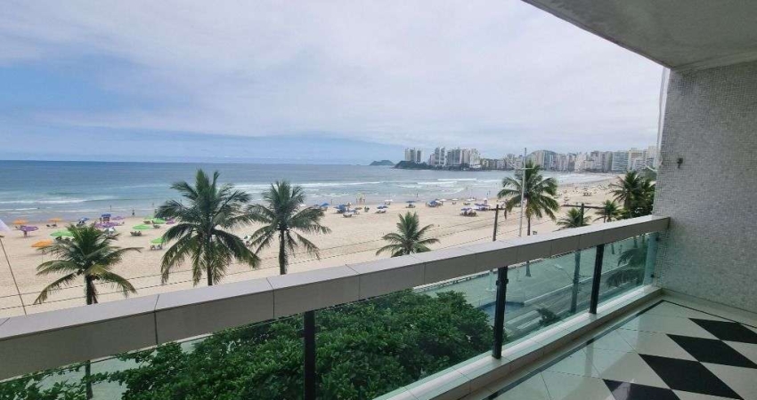 ÓTIMO APTO  FRENTE TOTAL AO MAR NA PRAIA DE PITANGUEIRAS, 1 DORM. 1 VAGA DE GARAGEM.