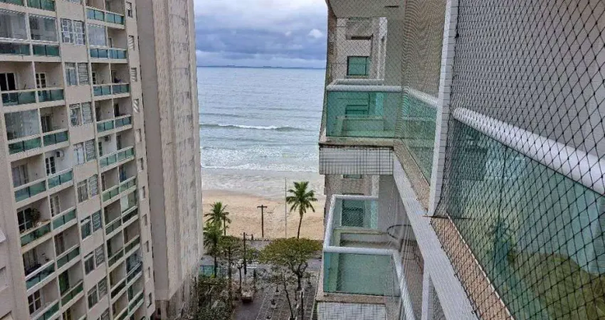 Pitangueiras- calçadão com maravilhosa vista ao mar , 140 m² úteis , garagem no prédio.