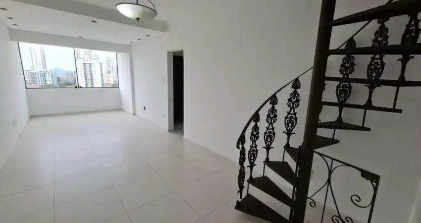 Cobertura duplex para venda em santos, ponta da praia, 3 dormitórios, 1 suíte, 3 banheiros, 1 vaga