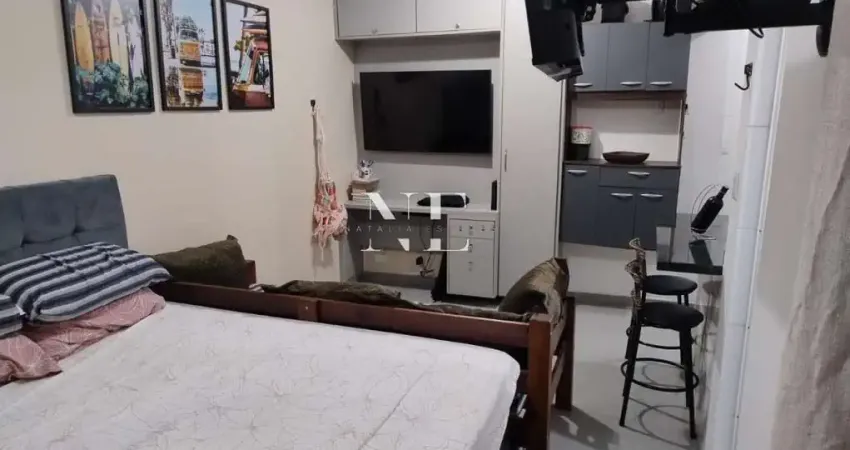 Kitnet para venda em santos, ponta da praia, 1 banheiro, 1 vaga