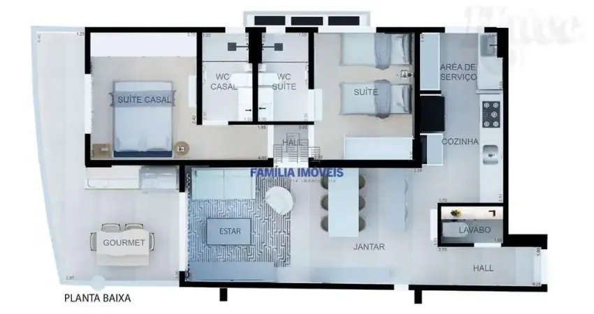 Apartamento com 2 quartos à venda na Rua Dom Lara, --, Boqueirão, Santos