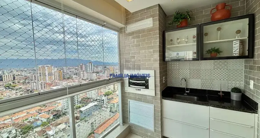 Apartamento com 3 quartos para alugar na Rua Machado de Assis, --, Boqueirão, Santos