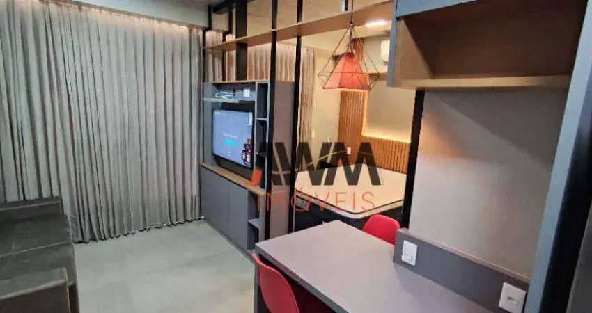 Apartamento mobiliado com 1 quarto para alugar, 43 m² - setor oeste - goiânia/go