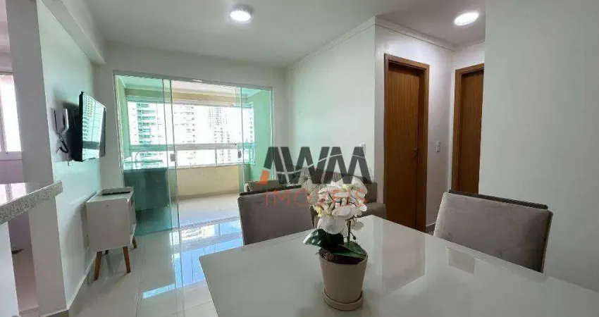 Apartamento mobiliado com 2 quartos para alugar, 62 m²- setor bueno - goiânia/go