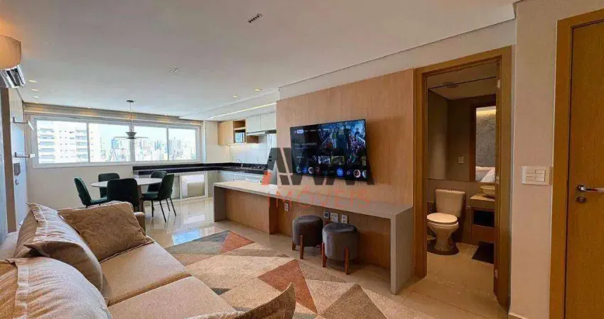 Apartamento mobiliado 2 suítes à venda, 69 m² por r$ 750.000 - setor marista - goiânia/go