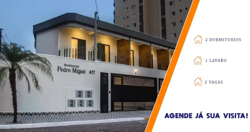 Sobrado Individual na Ocian, Praia Grande - 2 Dormitórios, 2 Vagas, R$ 460 Mil