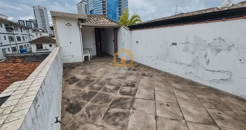 Casa sobreposta alta, 4 dormitórios, sendo 2 suítes bairro aparecida, em santos.