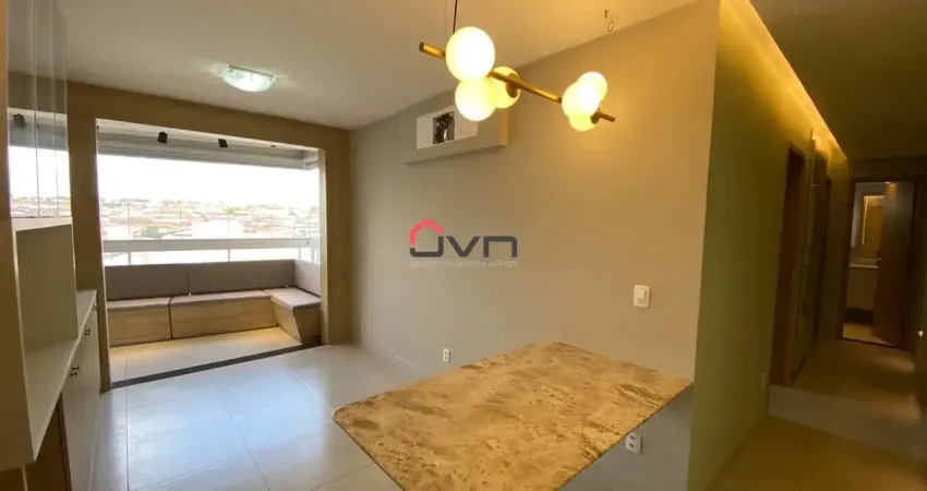 Apartamento no bairro bosque dos buritis, com 02 quartos e sacada gourmet.