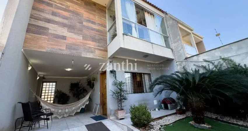 Sobrado no Jardim Santa Monica | 3 dormitorios, 1 suite | 4 banheiros | area gourmet com churrasqueira