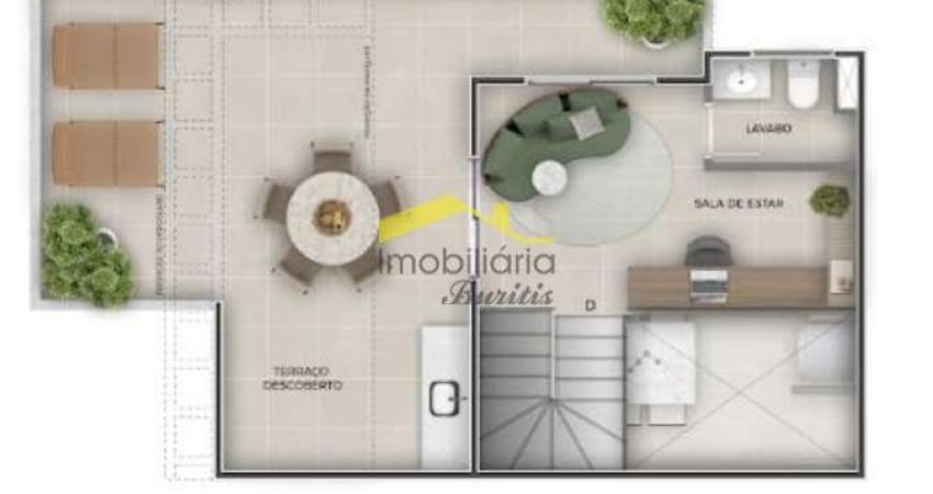 Cobertura à venda, 2 quartos, 1 suíte, 2 vagas, São Bento - Belo Horizonte/MG