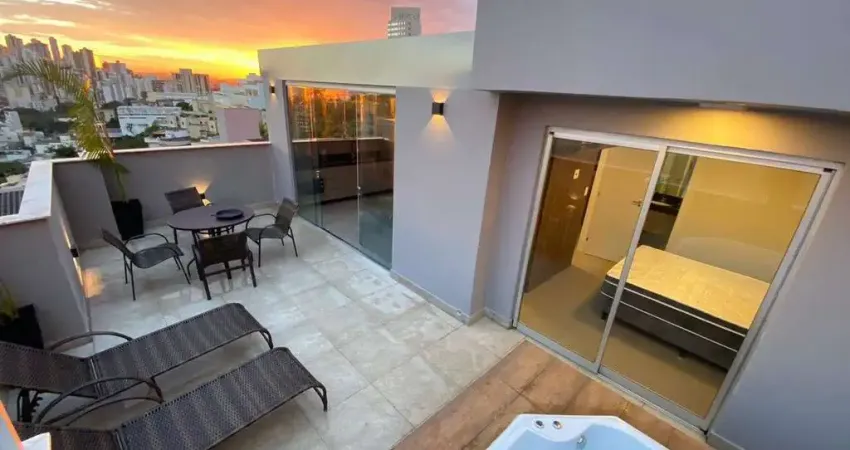 Cobertura para aluguel, 1 quarto, 1 suíte, 2 vagas, estoril - belo horizonte/mg