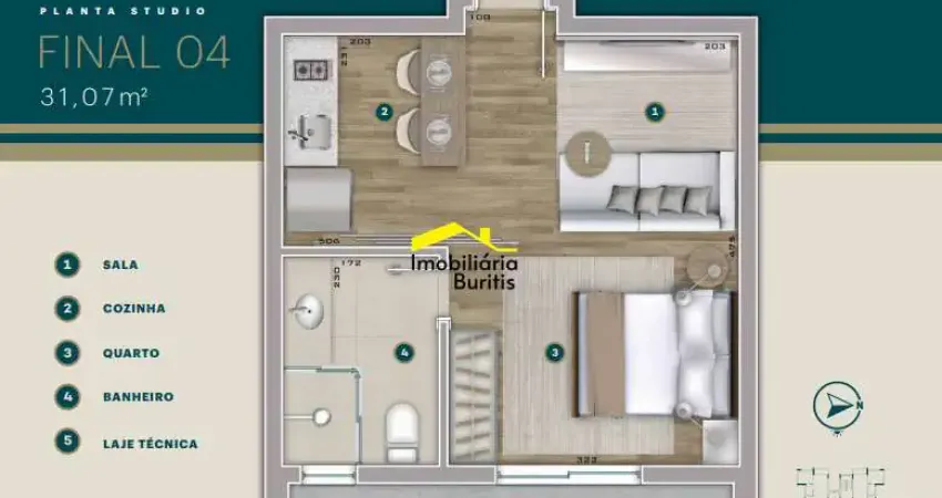 Apartamento à venda, 1 quarto, 1 suíte, Estoril - Belo Horizonte/MG