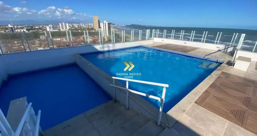 Apartamento  1 dormitório sacada gourmet mobiliado vista lateral para o mar! pg