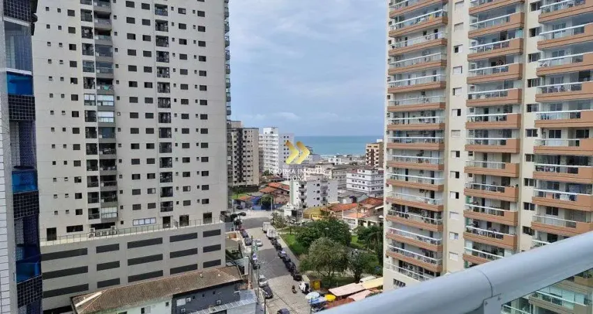 Apartamento 1 dormitório com suite, vista mar vila guilhermina praia grande