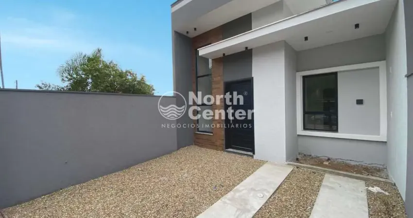 Casa geminada n°1 com ótima localização à venda, bairro costeira, balneário barra do sul, sc