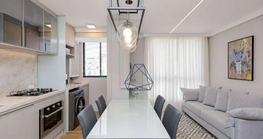 Apartamento com 2 dormitórios para alugar, 53 m² por r$ 4.566,00/mês - portão - curitiba/pr