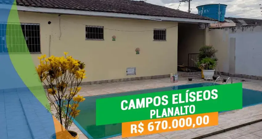 Casa no Campos Eliseos - 3 quartos (2 suítes), c/piscina e churrasqueira, Planalto