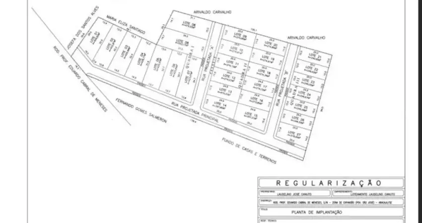 Terreno de 422m² na zona de expansão: são josé dos náufragos!