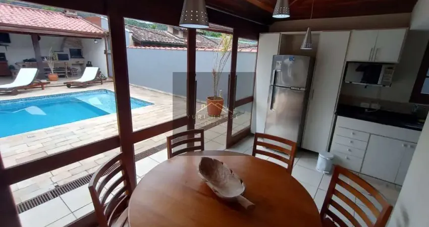 Casa em condomínio de luxo em ubatuba-sp, bairro horto: 4 quartos, 2 suítes, 2 salas, 3 banheiros, 4 vagas, 260m².