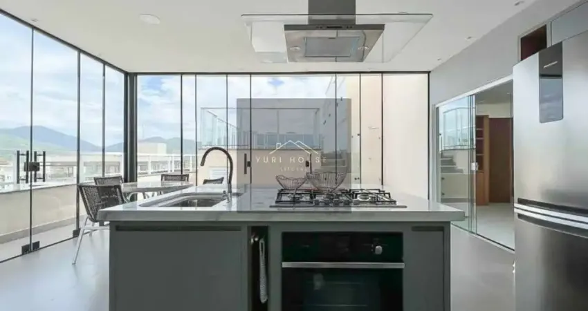 Apartamento cobertura de luxo em ubatuba-sp, bairro itagua, 3 quartos, 2 suítes, 3 salas, 4 banheiros, 3 vagas, 233m².