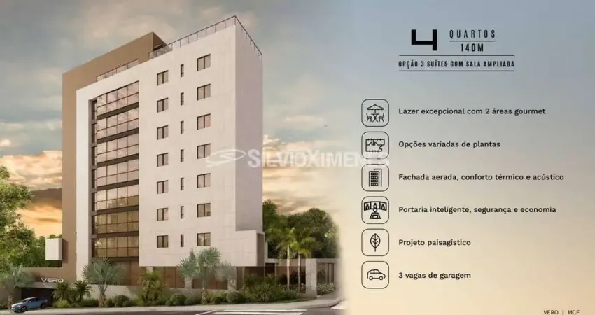 Residencial › Apartamento com 140,00 (M²), 4 quartos e 2 vagas para Venda