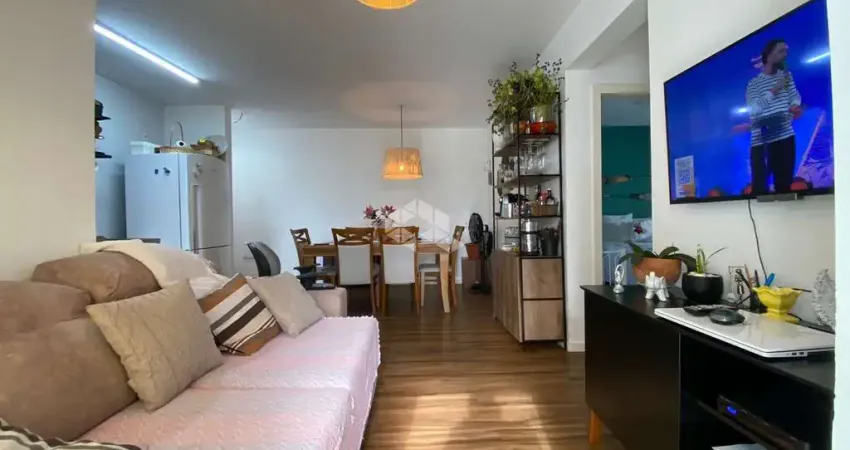 Apartamento no bairro centro, em são josé, sc, sacada, churrasqueira, 02 dormitórios sendo 01 suíte, e 01 vaga de garagem.