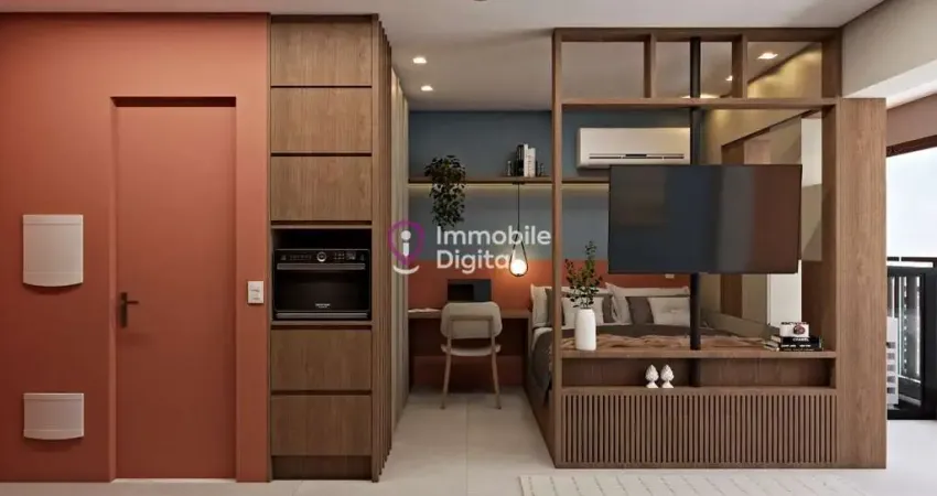 Studio para locação no alto da boa vista com 31m mobiliado e completo