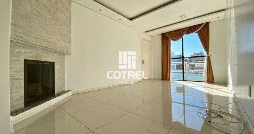 Apartamento para locação e venda com 2 dormitórios, sala com lareira, churrasque