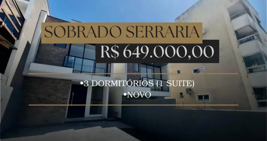 Casa com 3 quartos à venda na Rua Augusta Rodrigues Pulceno, 100, Serraria, São José