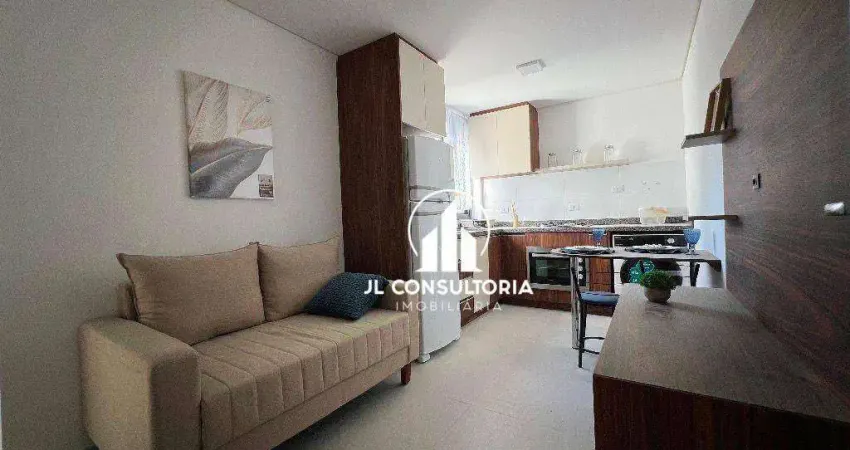 Apartamento DECORADO com 1 dormitório à venda, 28 m² por R$ 299.000 - Cajuru - Curitiba/PR