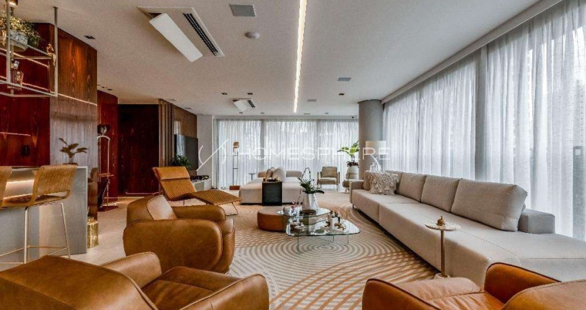 Condomínio Agia Faria Lima R. Chipre, 70. Apartamento à venda em Itaim Bibi, 3 quartos, sendo 3 suítes, mobiliado e decorado, 231 m², 4 vagas e lazer. Arquiplan Agia Faria Lima Rocontec